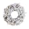 20" White LED Lights Flocked Artificial Christmas Wreath